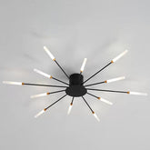 LED plafonnier lumière Moderne feu d'artifice Design Lampe créatif Chic Suspension Lustre intérieur Simple Salon Salle,Noir